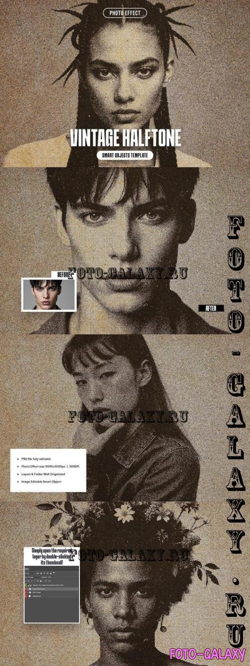 Vintage Halftone Photo Effect - 291092638 - 2GH2UFQ