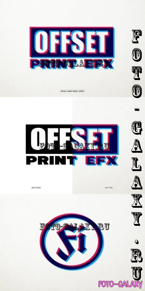 Offset Print Text and Logo Effect - LSQZSYA