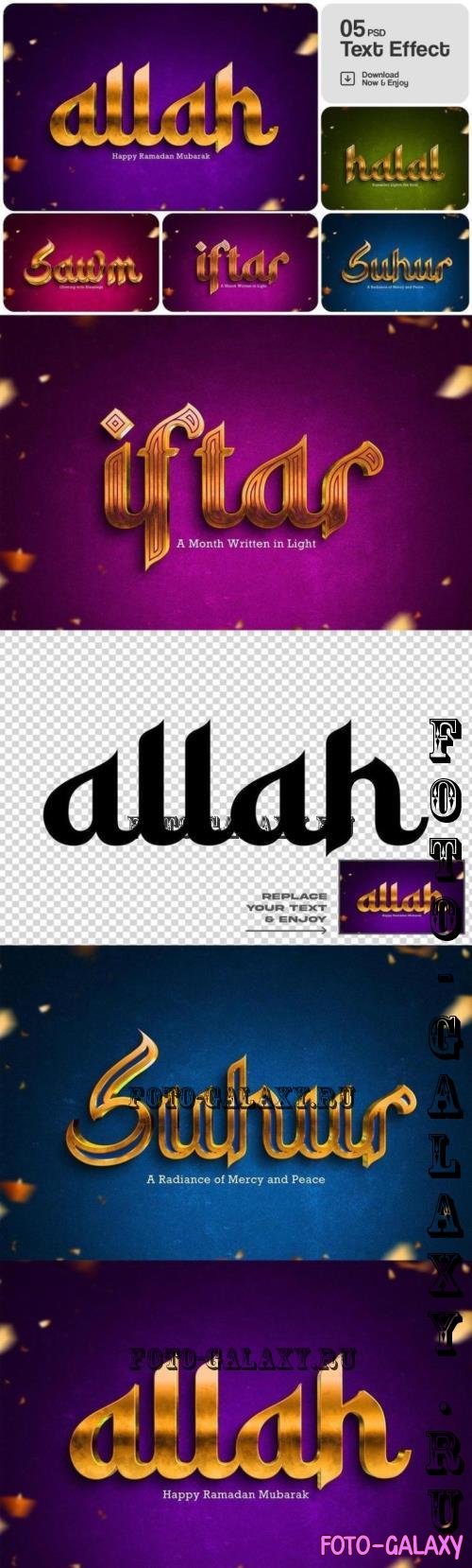 Ramadan Islamic Text Effect Set - 7JZ3KRT