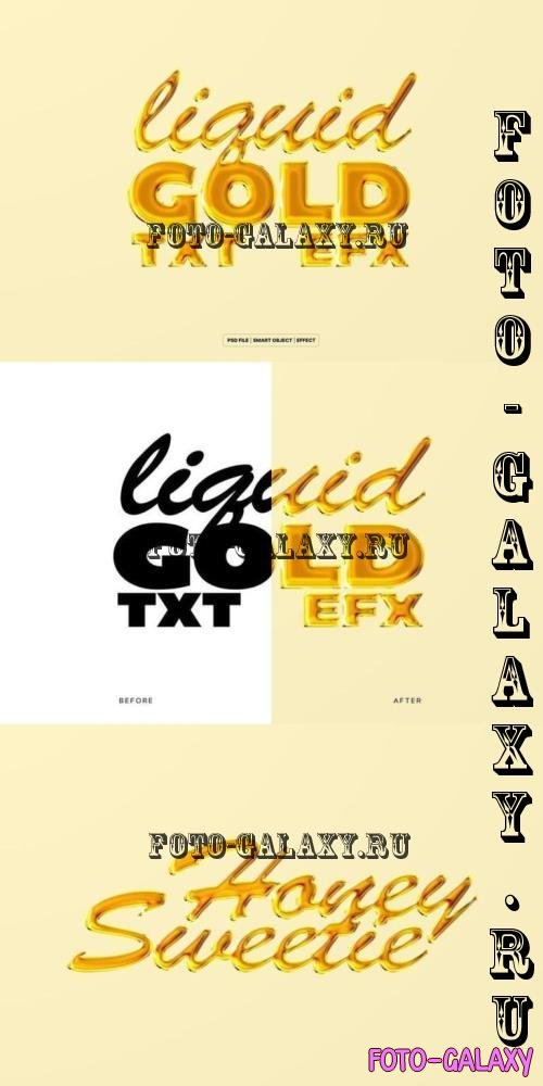 Liquid Gold Logo and Text Effect - XBXHTDR