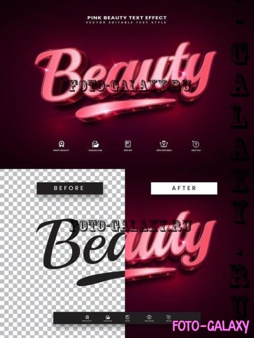 3d Pink Beauty Editable Text Effect - 8MJKC8U