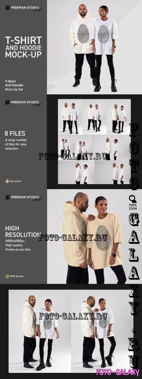 T-Shirt and Hoodie Mock-Up Set - 12775323 - G73YEEE