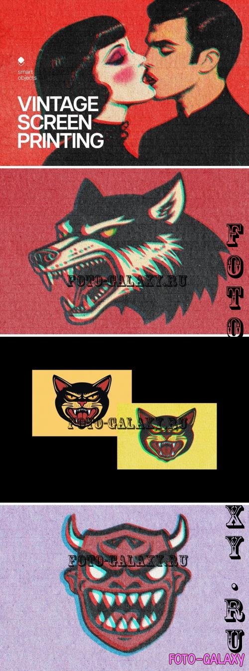 Vintage Screen Print Design Effect - 291002044 - LP4YGP2