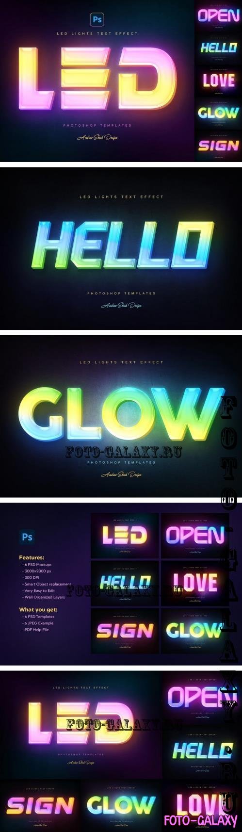 Led Lights Text Effects - G8HHRFF