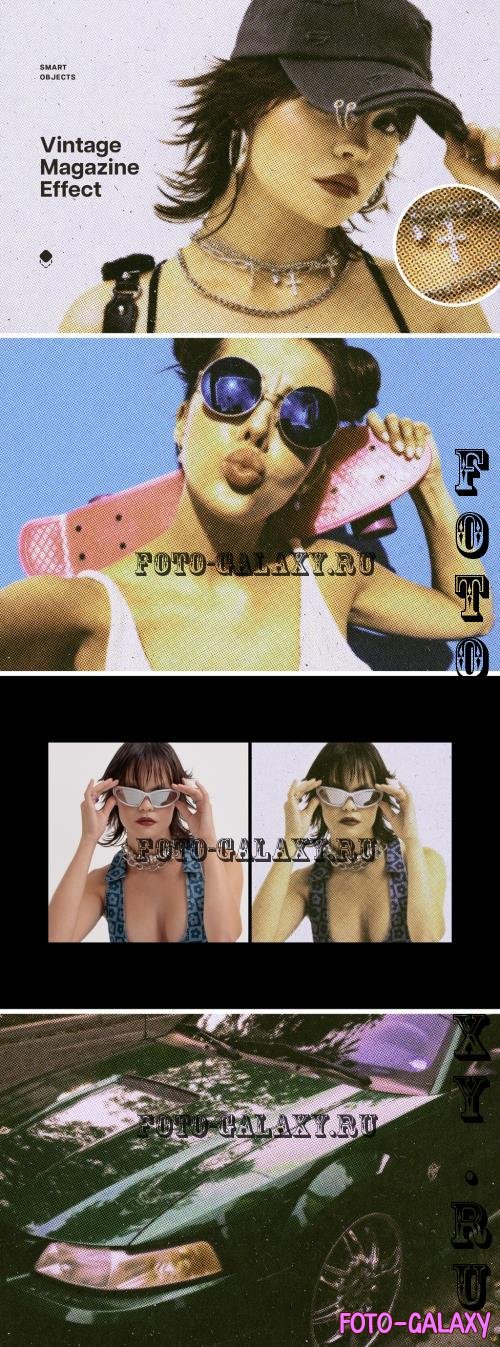 Vintage Halftone Magazine Effect - 291099302 - 7S9W9U8