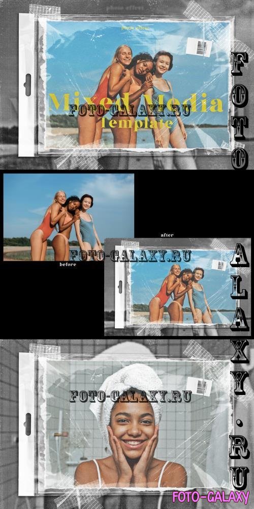 Mixed Media Torn Paper Template - 291113366 - RZJFDHH