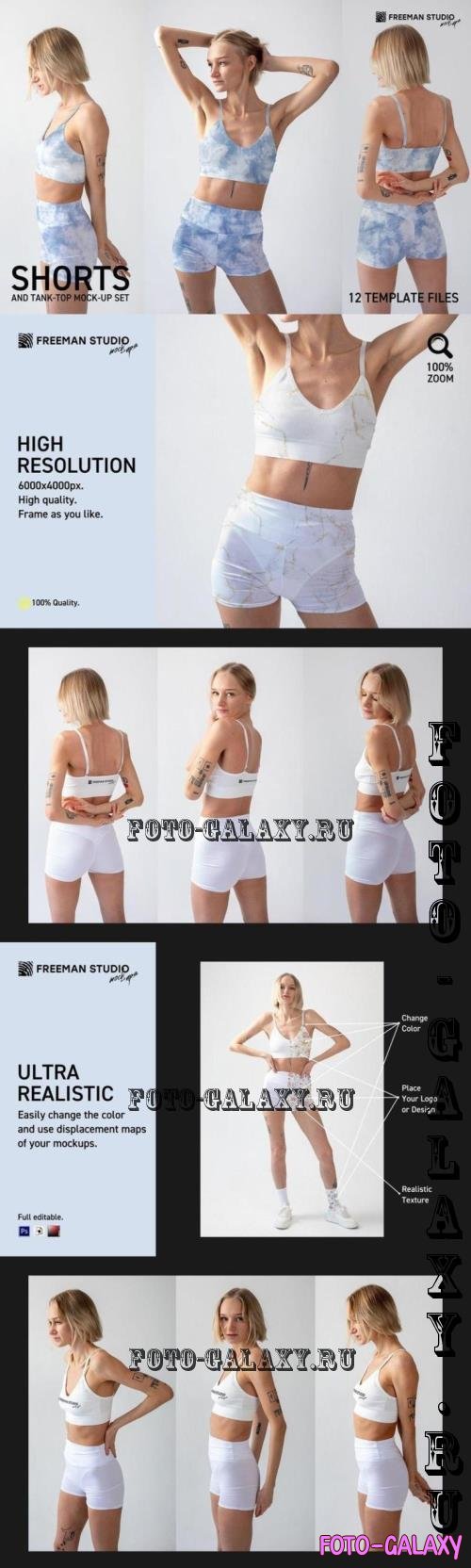 Shorts and Tank-Top Mock-Up Set - 278282395 - SSVMMLF