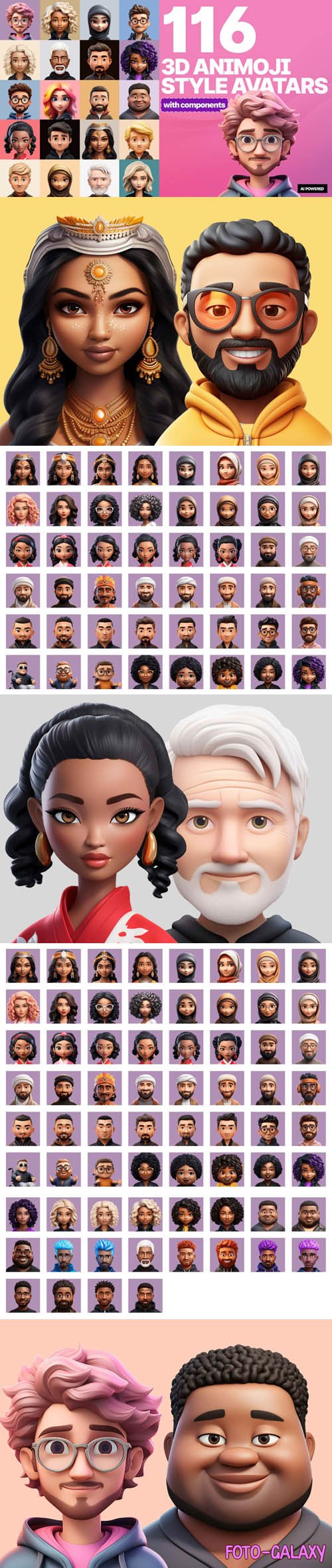 3D Animoji Avatars - Figma Template