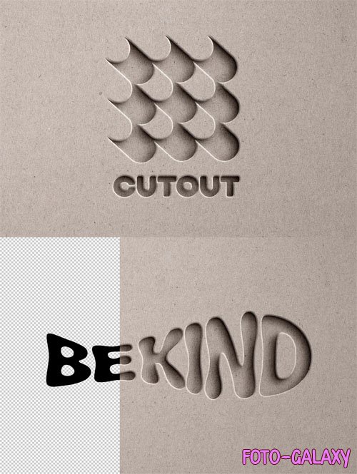 Paper Cutout Logo Text Effect