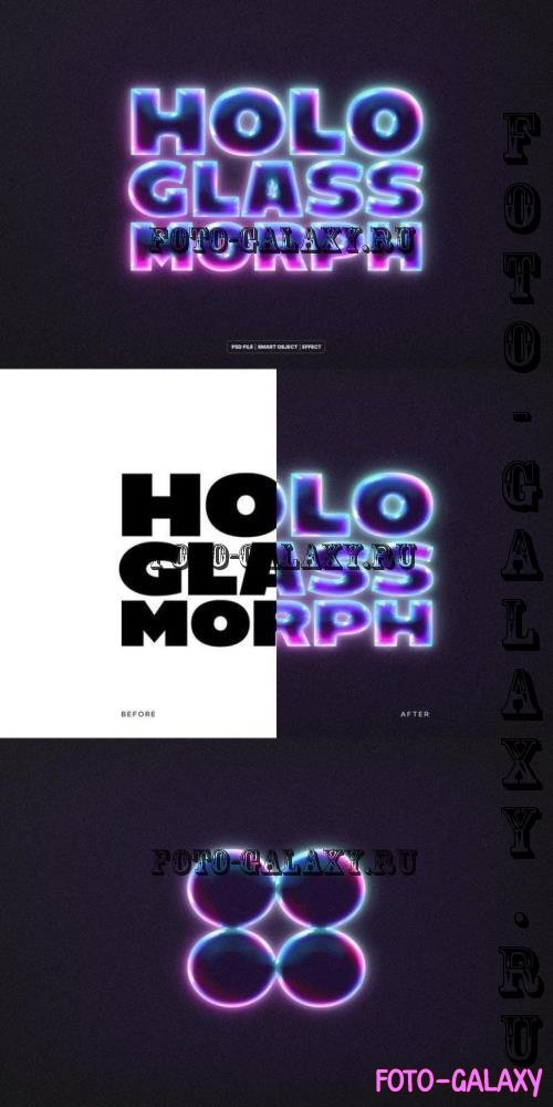 Holo Glassmorph Logo and Text Effect - NG7FDQR