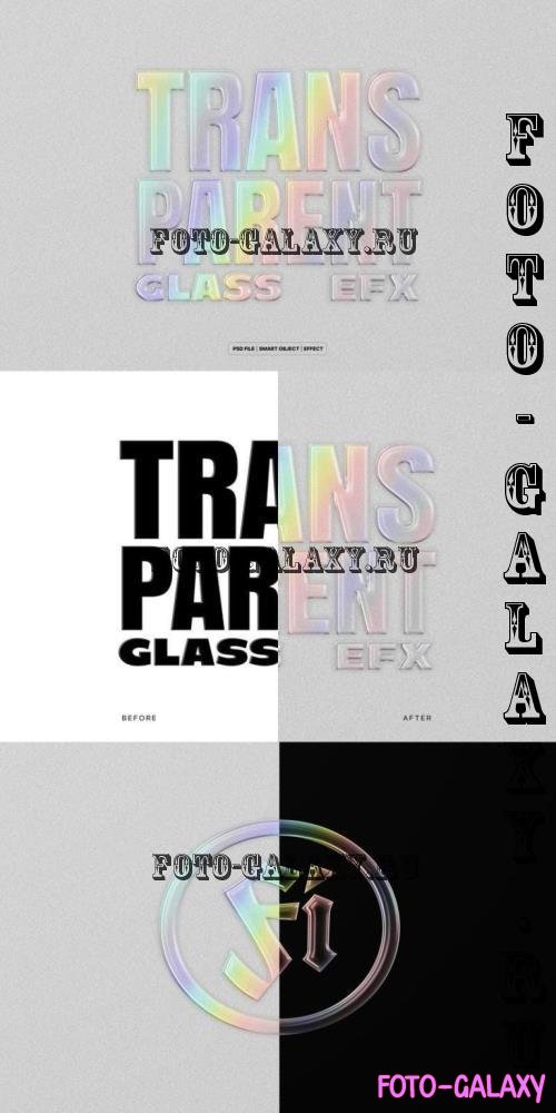 Transparent Glass Text and Logo Effect - 48BHYZZ