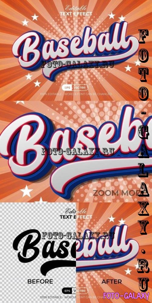 Baseball Text Effect 3D Style - 291152375 - TUQLTXS