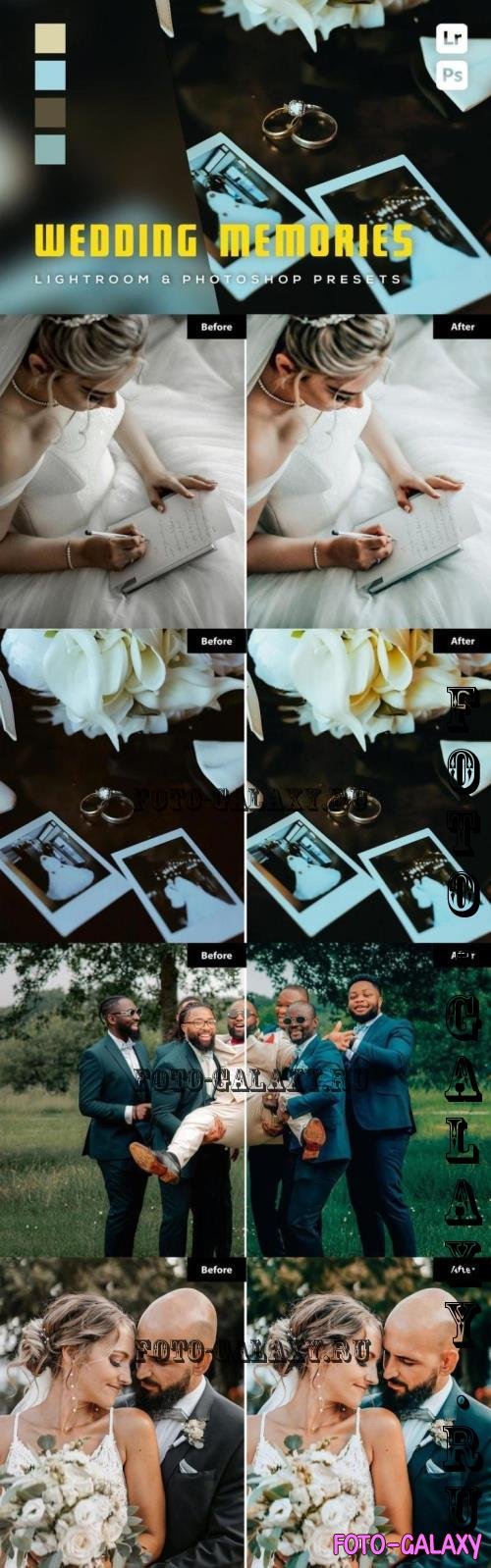 6 Wedding Memories Lightroom and Photoshop Presets - 57NLQVU
