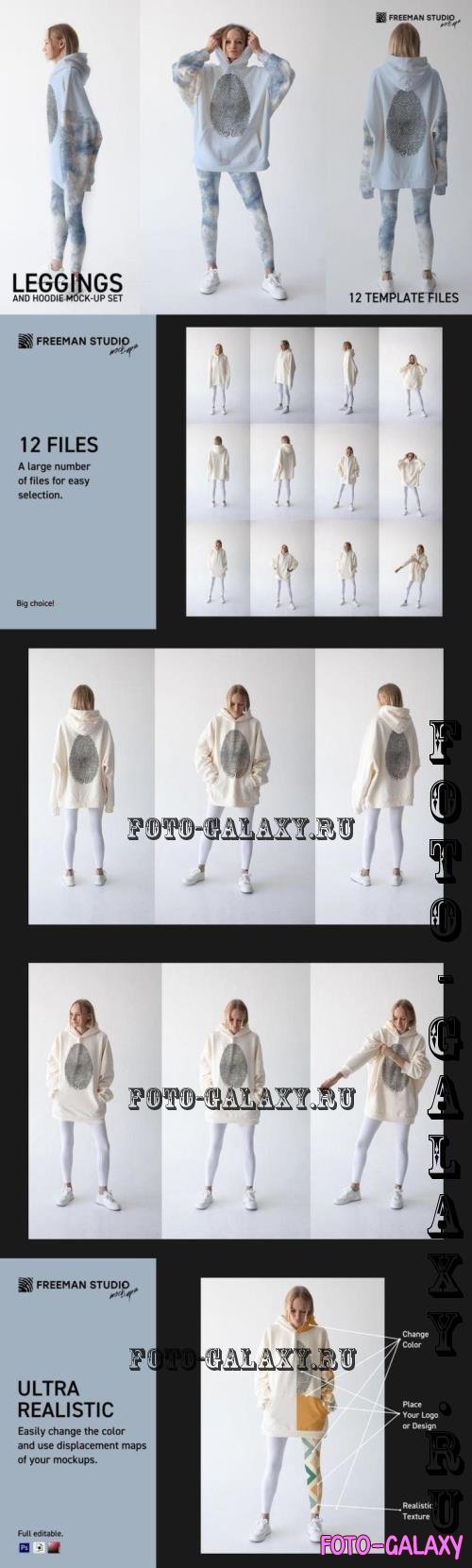 Leggings and Hoodie Mock-Up Set - 280549618 - TX2LHTC