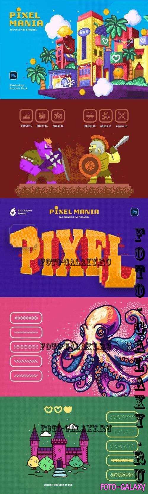 Pixel Mania Photoshop Brushes - 291146542 - TAXHYD5