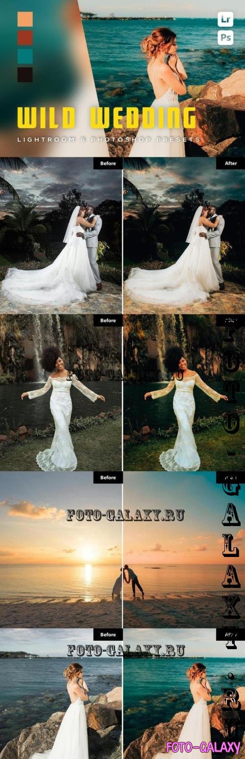 6 Wild Wedding Lightroom and Photoshop Presets - CDUQEPV