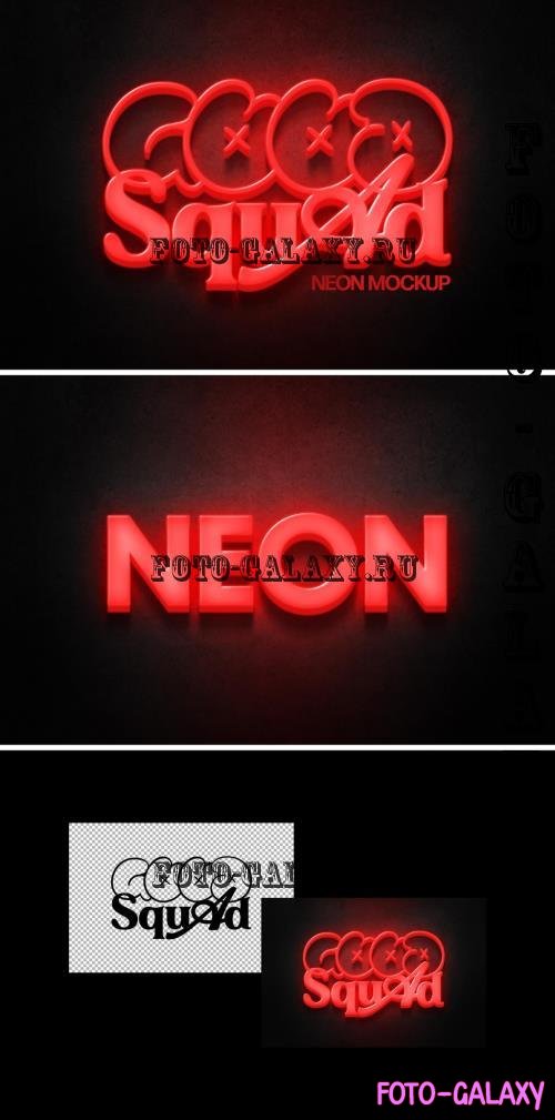 Red Bright Neon Sign Mockup - 291178376 - 67APTRD