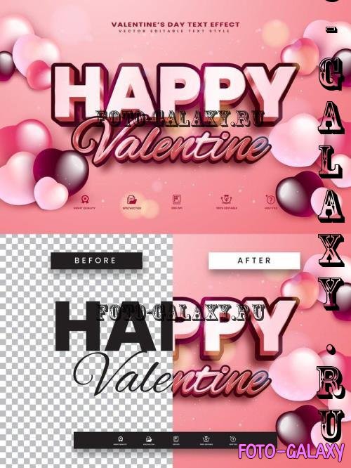 Valentines Day Vector Text Effect - 280006840 - 7N784T4