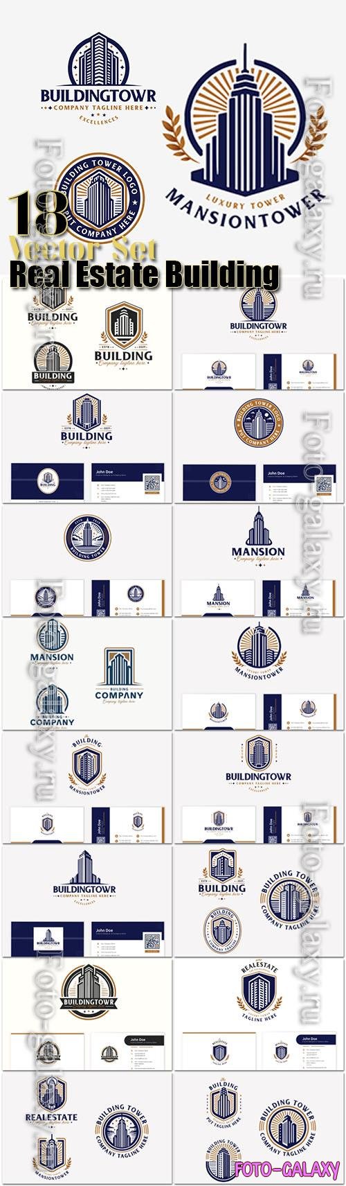 Set bundle professional Real Estate building house logo template for business