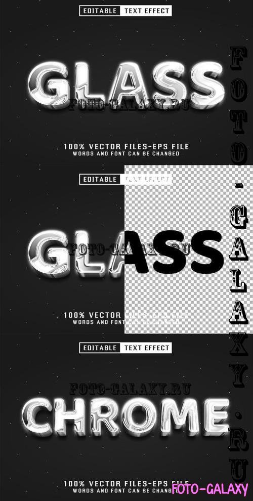Glass 3d Text - Editable Text Effect - 4RN4NJR