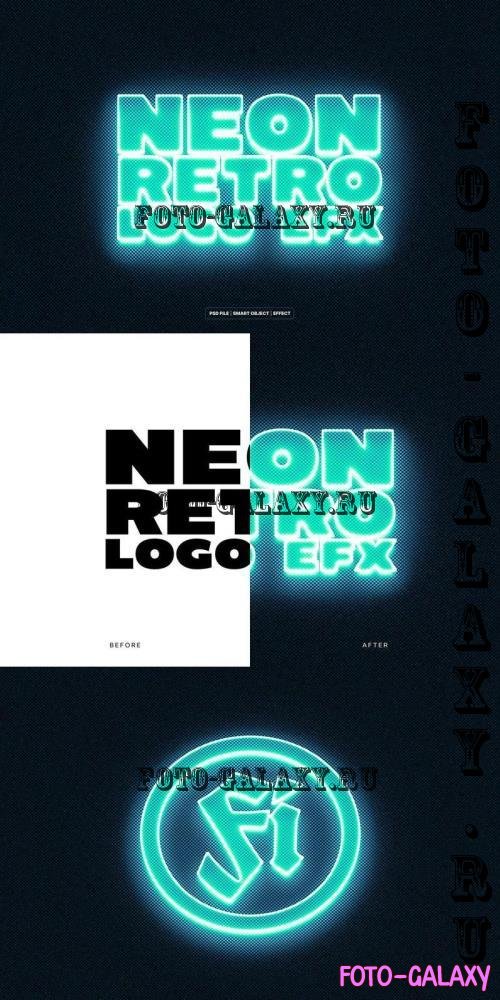 Neon Retro Text and Logo Effect - KN8FLMF
