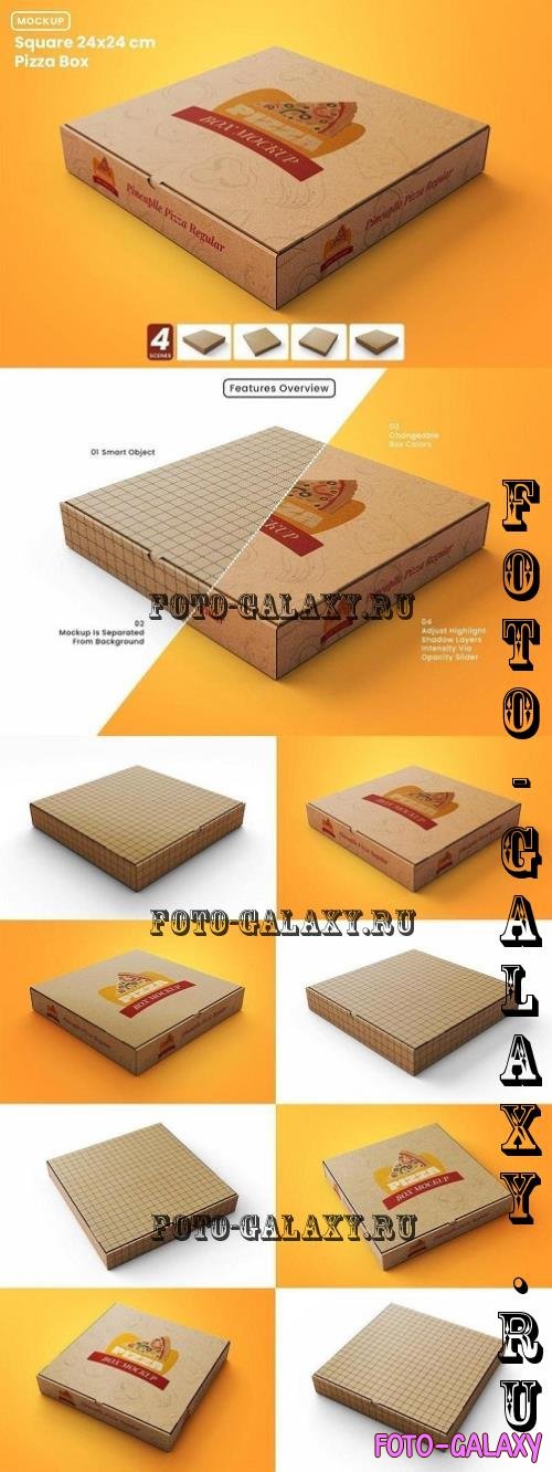 Square Pizza Box Mockup - VPKDYDB