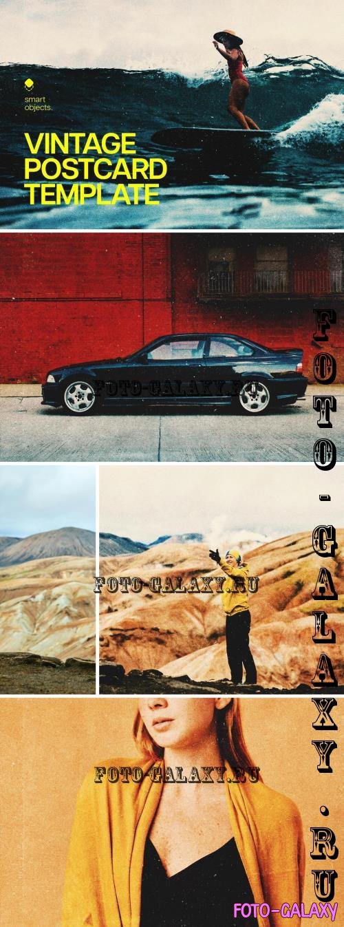 Vintage Postcard Photo Template - 291111046 - QZ8X348