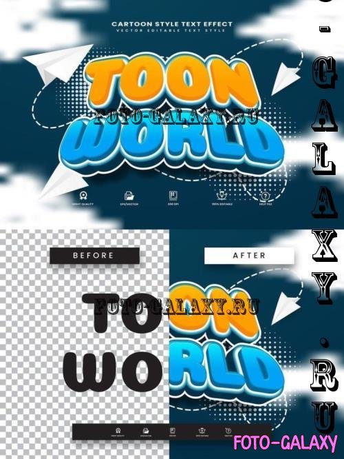 Cartoon Theme Vector Text Effect - 280101646 - Z52Q3KZ