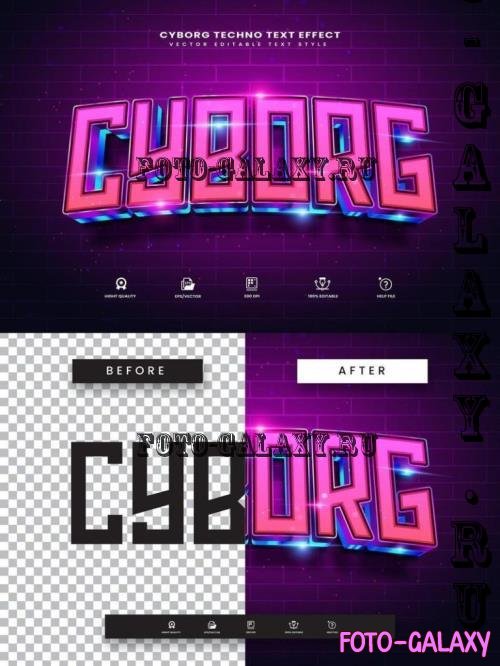 Techno Cyborg Editable Text Effect - 280355000 - EQT6BYT