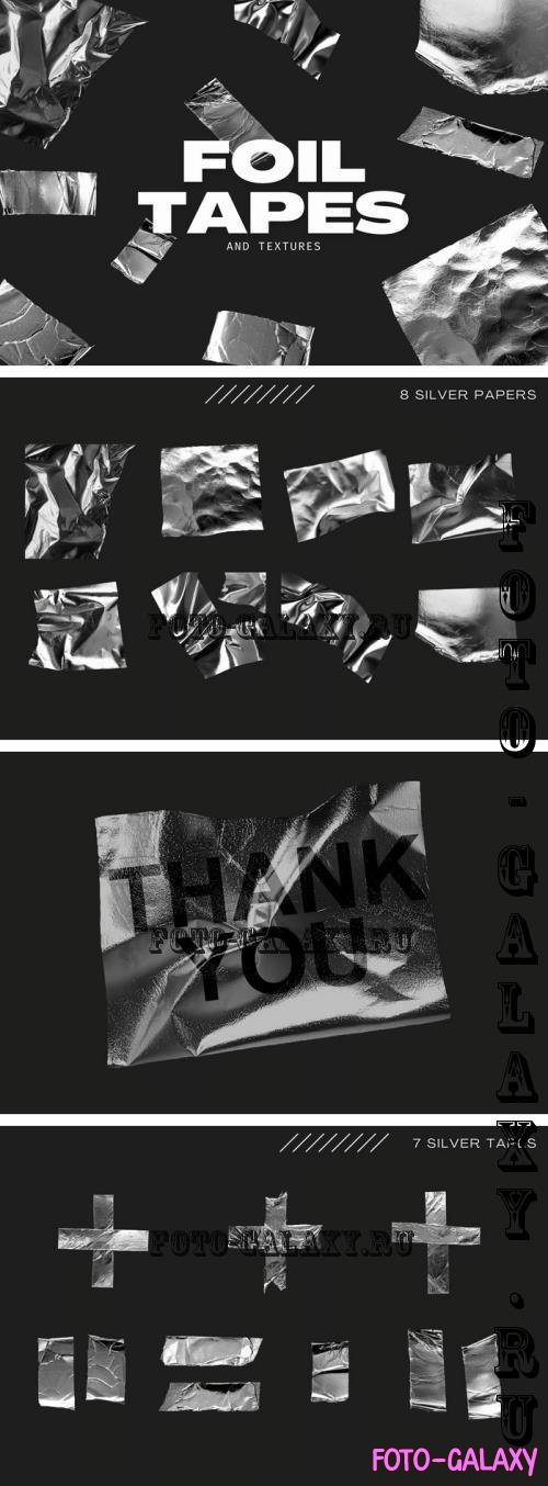 15 Silver Foil Tapes and Textures - 5N7TJ38
