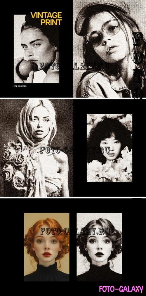 Vintage Print Poster Effect  - 6A5GKBY