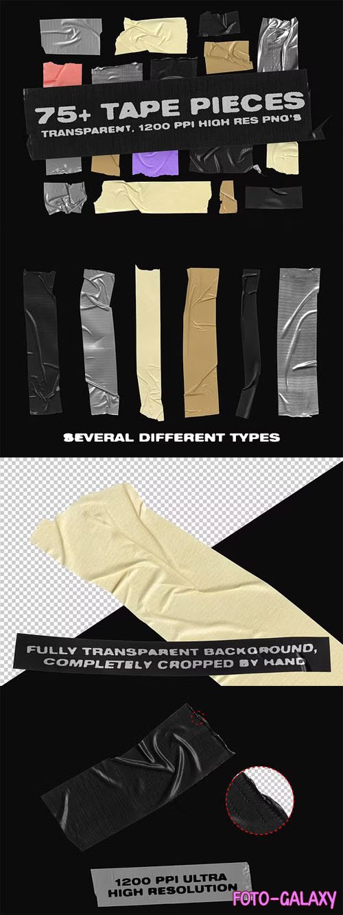 Tape Pieces - 75+ Transparent PNGs
