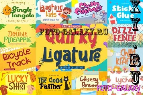Quirky Ligature Font Bundle - Best Seller Font Collection - 1678489