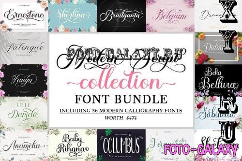 Modern Script Collection Font Bundle - 36 Premium Fonts