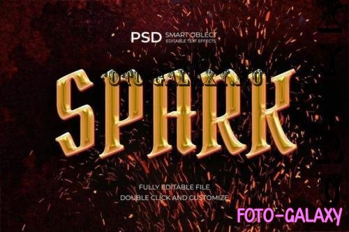 Golden Spark Text Effect - 3JZJWSE