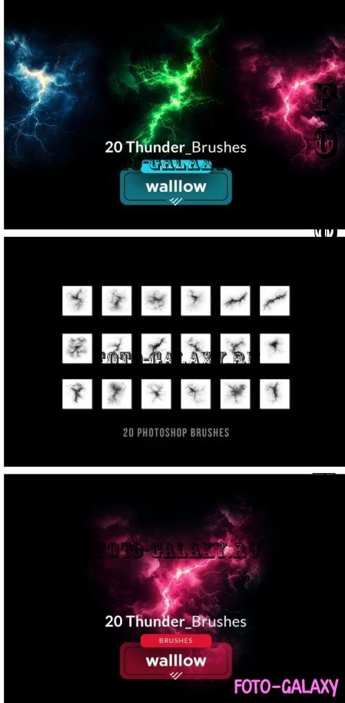 Thunder Effects Photoshop brushes - 291332560 - B4NH85P