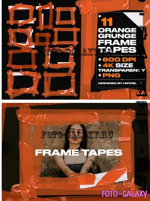 Orange Grunge Frame Tapes - PCMFPS4