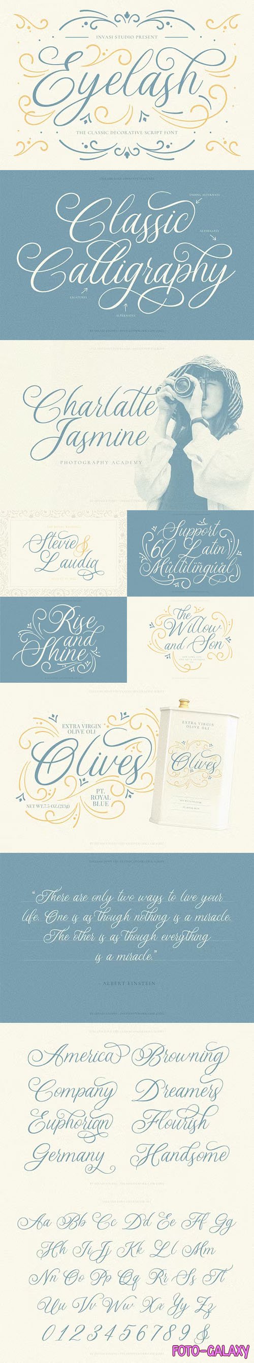 Eyelash - Classic Decorative Script Font