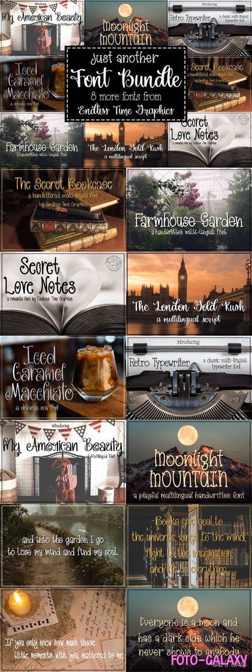 Just Another Font Bundle - 8 Premium Fonts