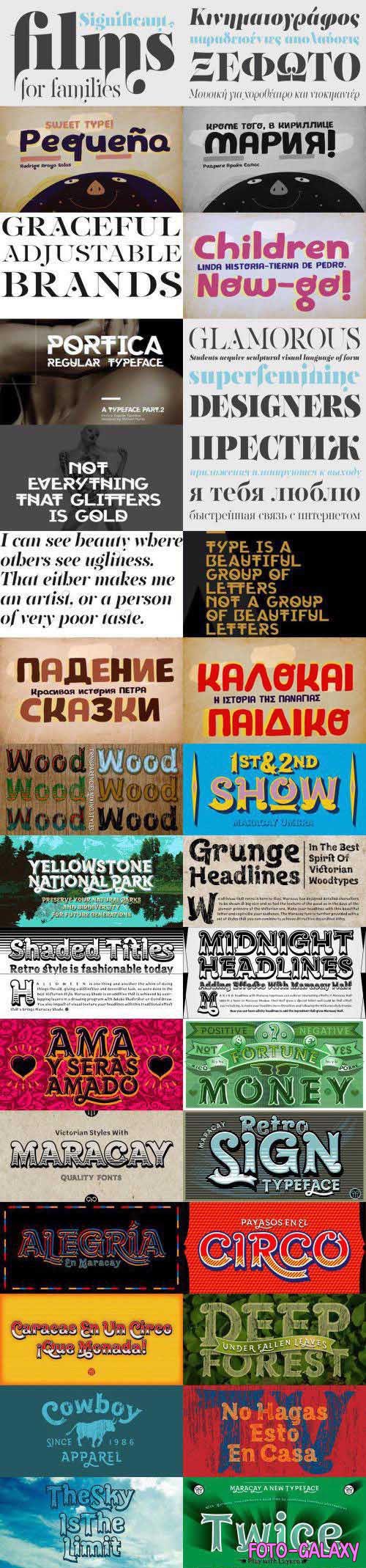Awesome Fonts Bundle - 19 Premium Fonts