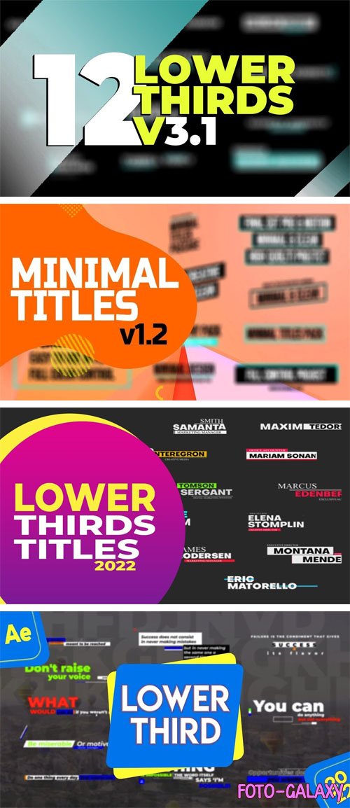 Minimal Lower Thirds Titles - After Effects Projects