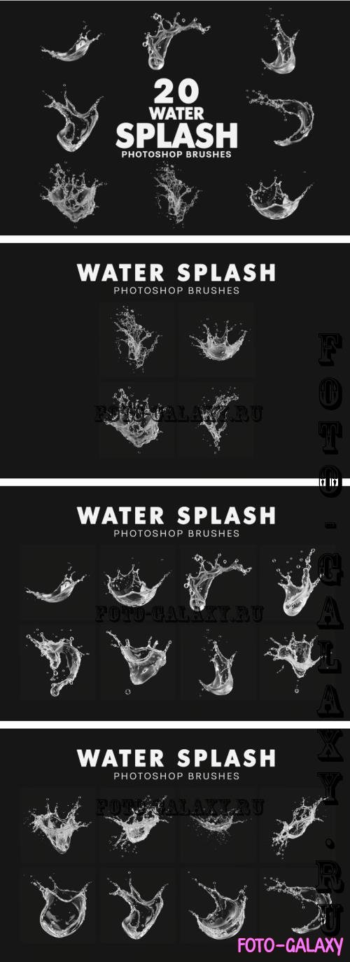 20 Water Splash Brushes - YFA8BUA