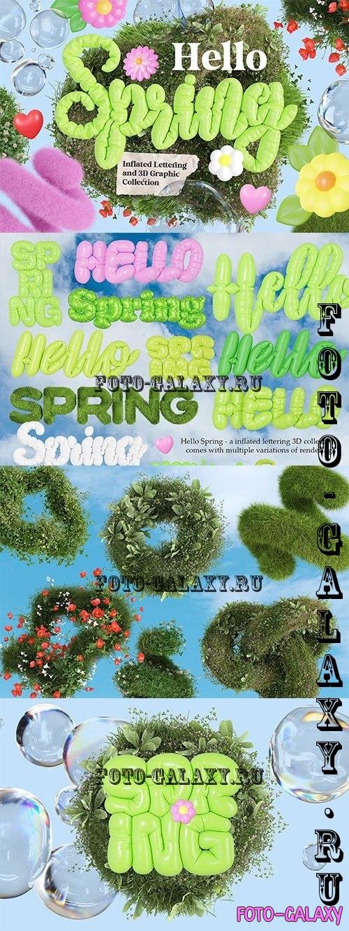 Hello Spring - 3D Lettering Set - 92078120