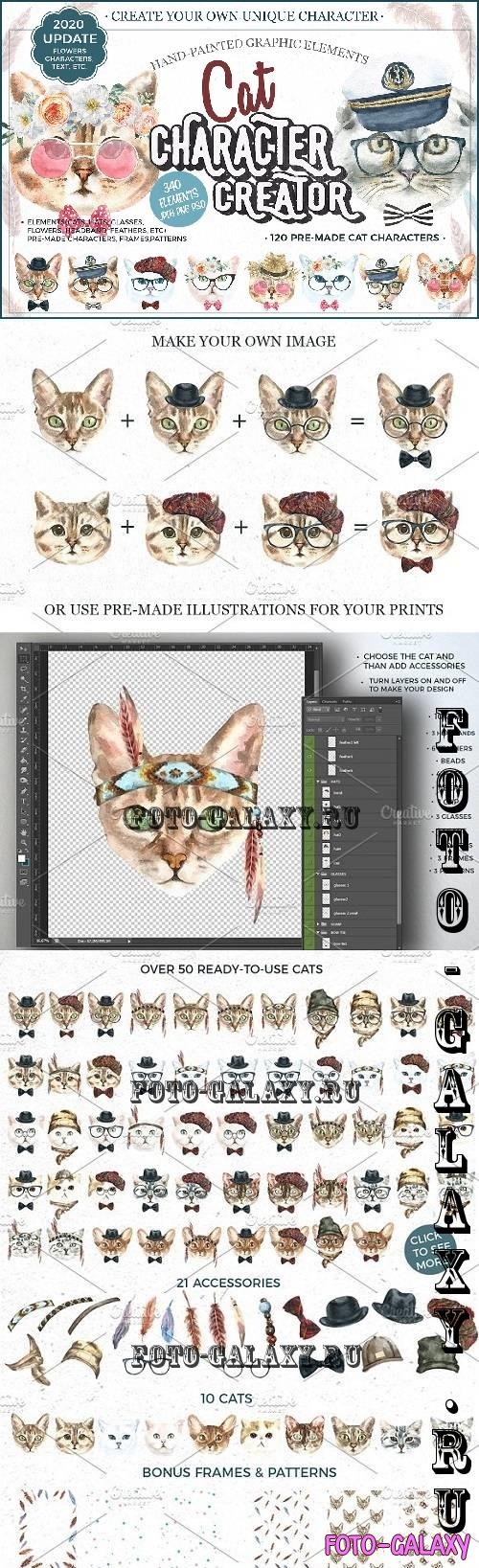 Cat Character Creator Watercolor - 1619267