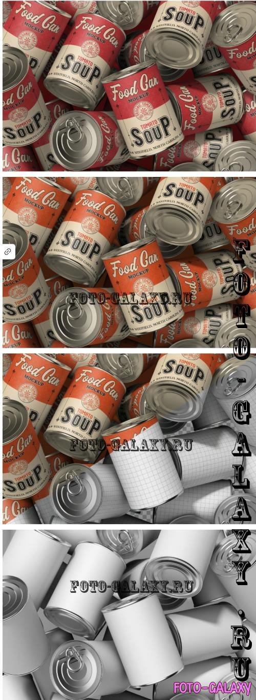 Food Can Mockup - L3P2CAH