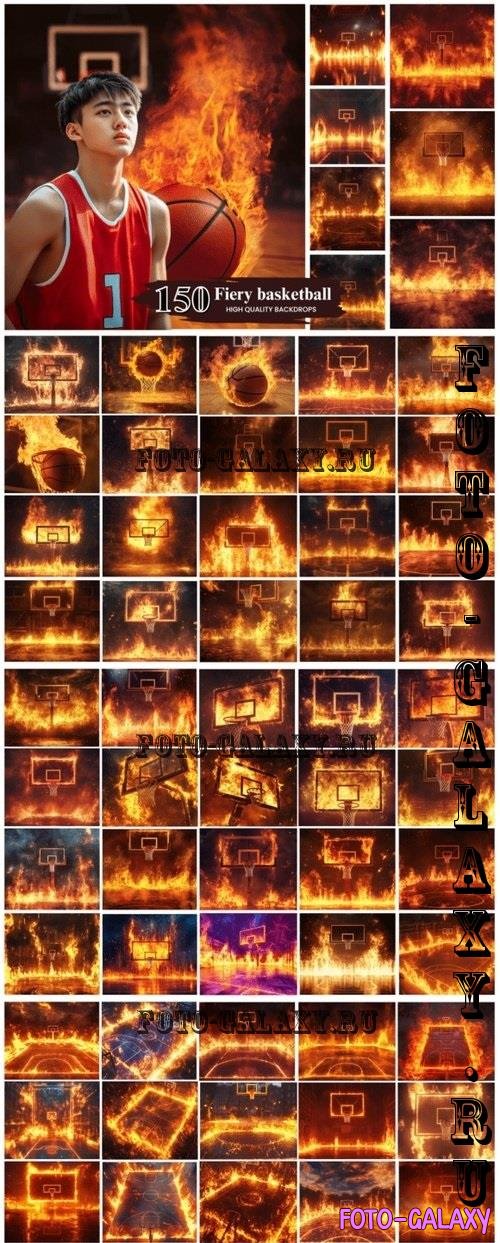 100+ Fiery Basketball Backdrops