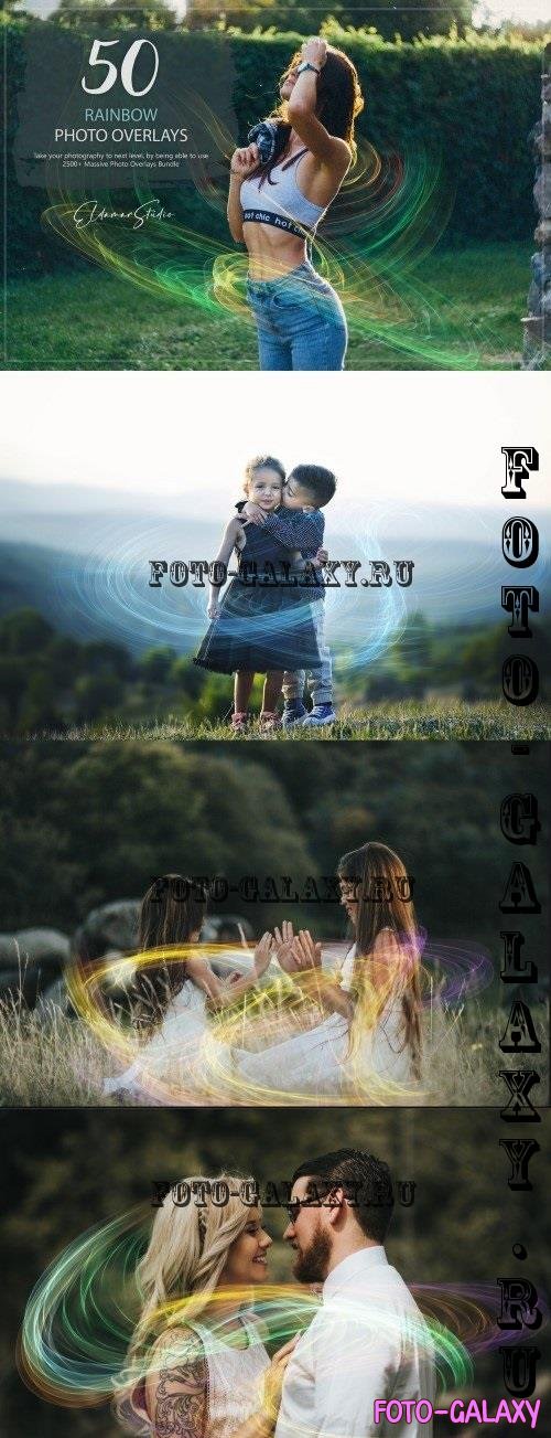 50 Rainbow Photo Overlays - C5VS594