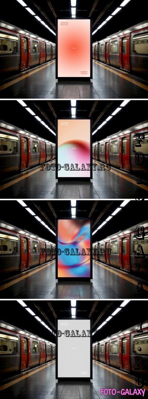 Subway Digital Signage Mockup - 291375433