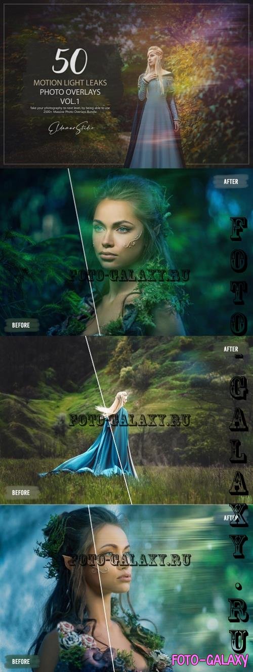 50 Motion Light Leaks Photo Overlays - Vol. 1 - EXNHTF8