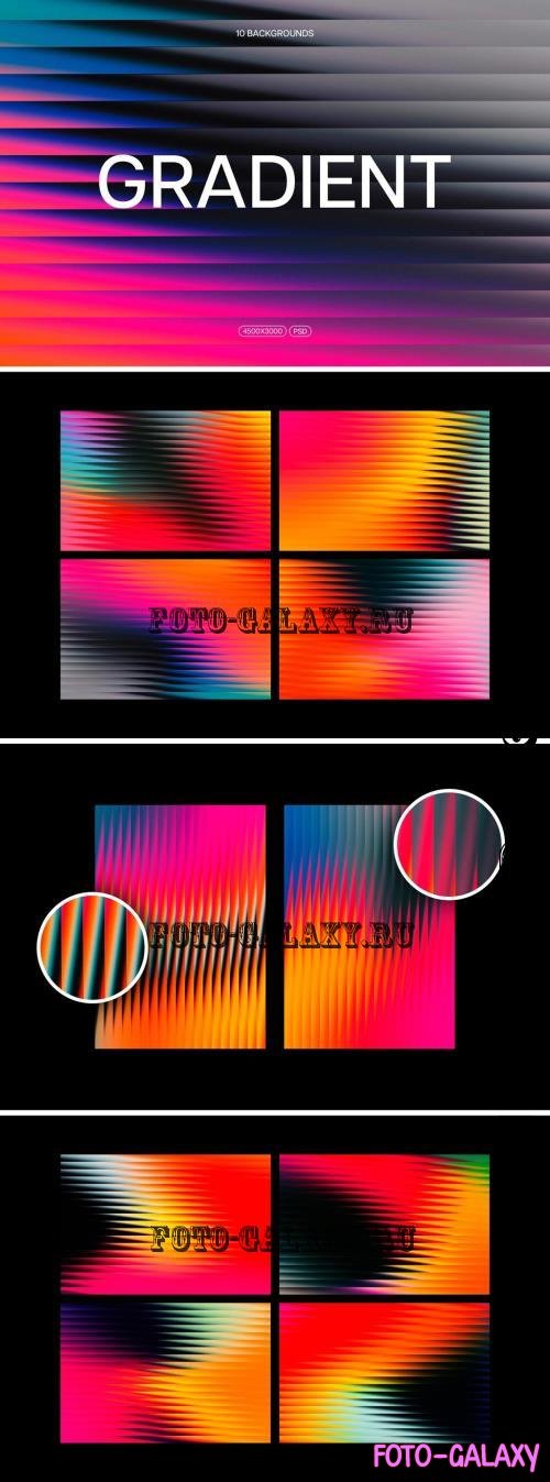 Vibrant Slatted Gradient Backgrounds - 291385364